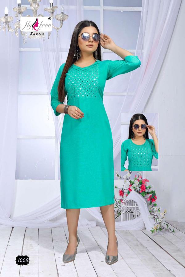 Fly Free Sunwin Rayon Designer Festive Wear Kurti 